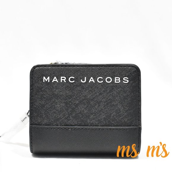 NWT MARC JACOBS Black Saffiano Leather Mini Wallet - Picture 1 of 6